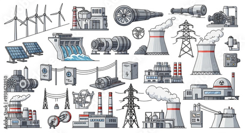 Collection of Industrial Power Generation and Energy Production Facilities.