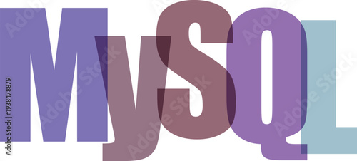 Abstract MySQL Text Overlap Graphic