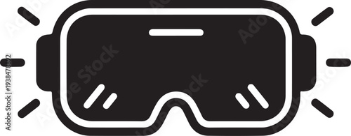Virtual Reality Headset Icon Vector isolated on White Background