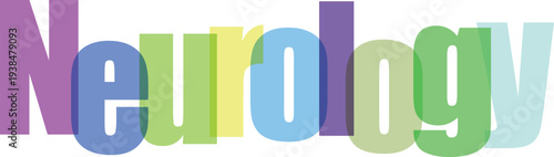 Neurology Word Overlapping Colorful Text Graphic