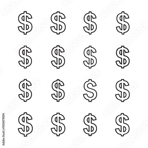 Dollar Signs Pattern Financial Symbols Abstract Background