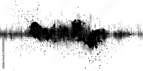 Subtle halftone dots vector texture overlay.  Abstract Noise Wave with Dotted Pattern