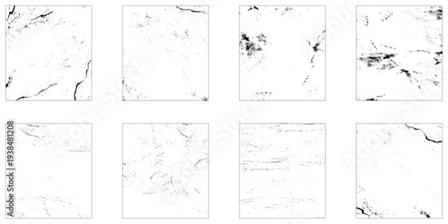 Set of grunge urban white backgrounds. Template dust overlay distress grain. Collection objects to create grunge effect. Abstract, splatter, dirty, texture for your design. 