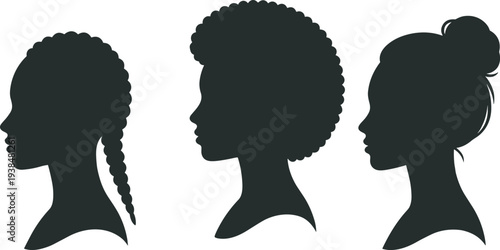 Collection of black silhouettes of men and women seated on various chairs in multiple postures, illustrating ergonomic seating positions, workplace design, and diverse furniture styles for creative 