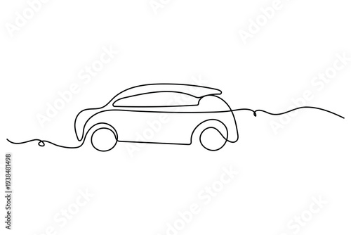 Simple vehicle monoline sketch transportation concept vector design
