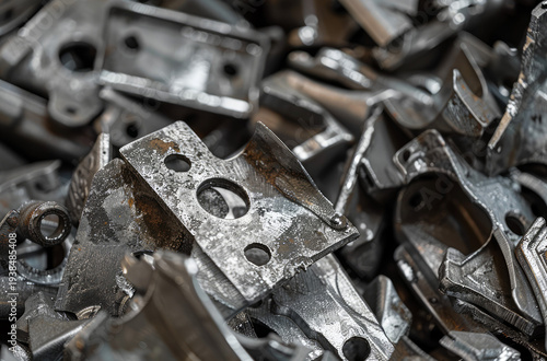 Wallpaper Mural Photo of Pile of cast aluminum scrap. Background texture for backdrops or mapping Torontodigital.ca