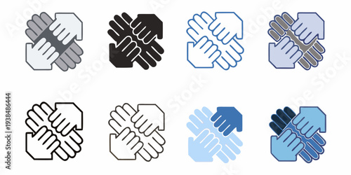 Diverse hands uniting in a symbol of collaboration and community support