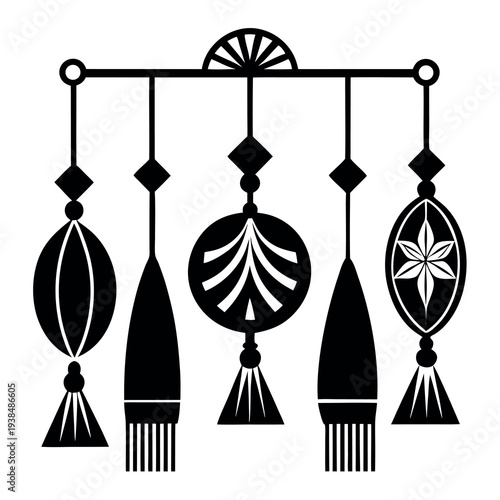 Different style hanging tassel ornament   