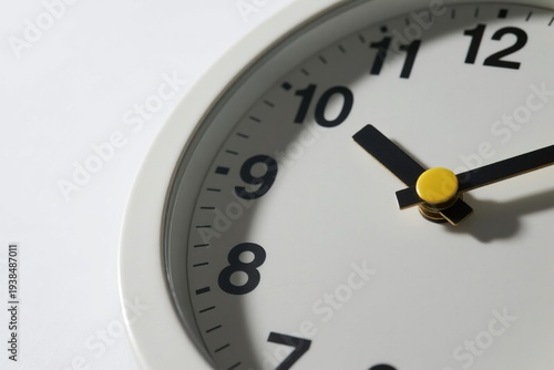 Closeup of a wall clock face