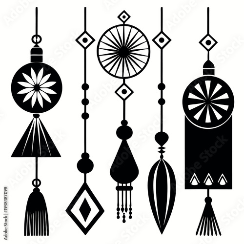 Different style hanging tassel ornament   