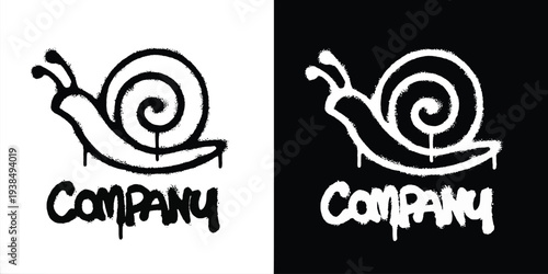 Graffiti Snail logo vector design