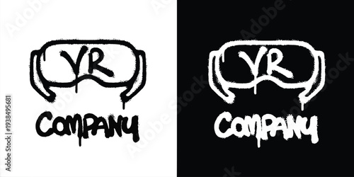 Graffiti Virtual Reality logo vector design
