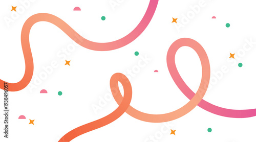 Gradient line vector EPS file, Abstract Gradient Color Shapes Pattern.Rainbow wave line set. Rainbow vector background design. Squiggly vector elements.