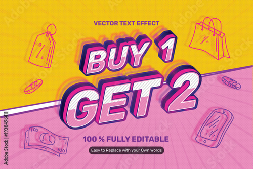 Online Shop Vector Text Effect