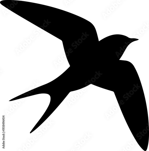 Flying Swallow Bird Silhouette