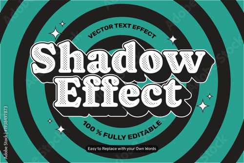 Black & White Shadow Text Effect