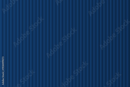 Abstract deep navy blue vertical stripes background with 3D cylindrical ridge texture