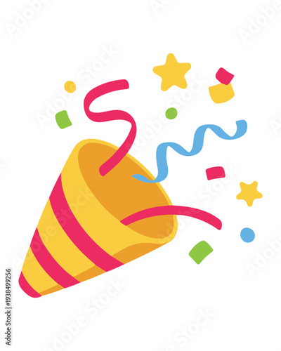 party popper confetti explosion