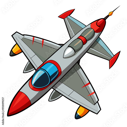 Modern fighter jet soaring through the sky with advanced technology