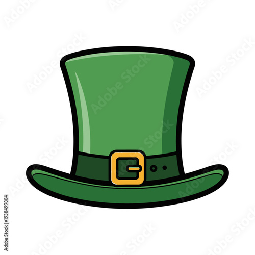 Green Top Hat with Buckle.