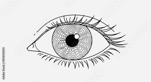Detailed Illustration of Human Eye Anatomy.