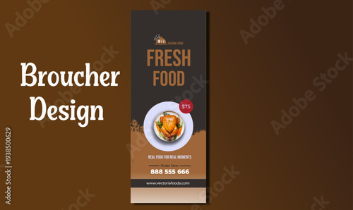 Broucher design for food vector 