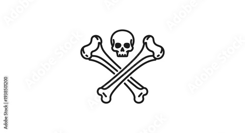 Skull and Crossbones Symbol Warning Danger.