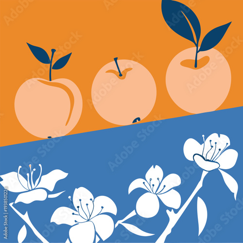 Different apple designs and colors in one line 