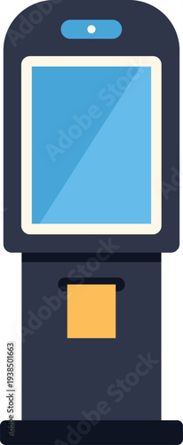 Kiosk terminal with a touch screen for automated services