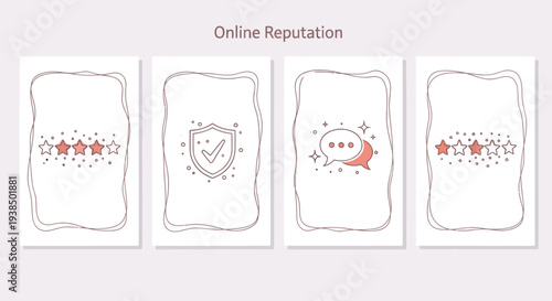 Online Reputation Management: Star Ratings, Shield, and Social Media Icons