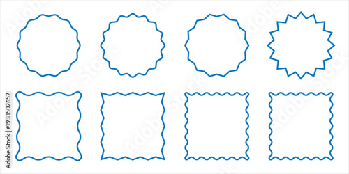 Jagged silhouettes vector set isolated on white background. Vector illustration. eps 10.