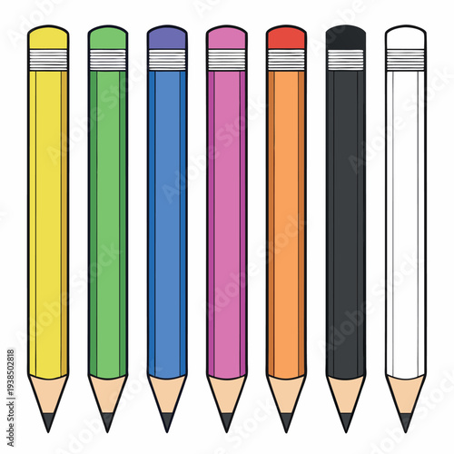 Set of colored pencils