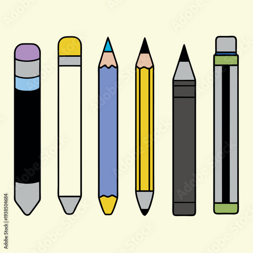 Set of colored pencils