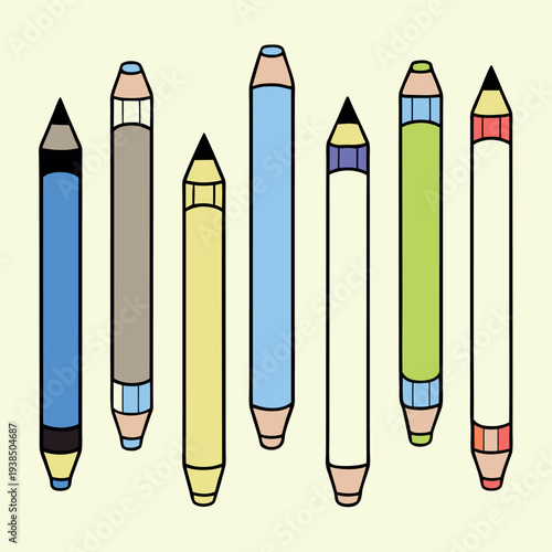 Set of colored pencils