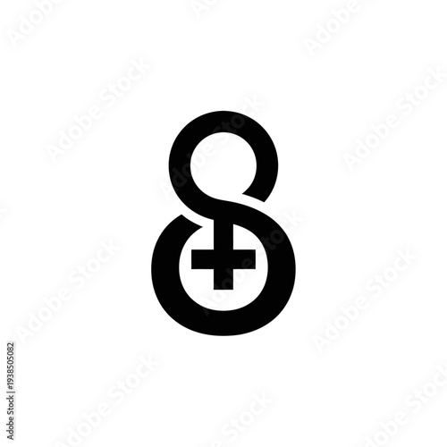Venus symbol with plus sign.