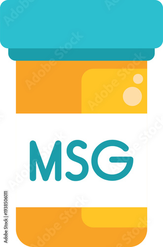 Monosodium glutamate food seasoning in a bottle, enhancing flavor
