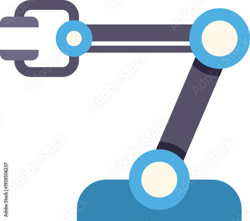 Robotic arm performing industrial manufacturing and automation tasks