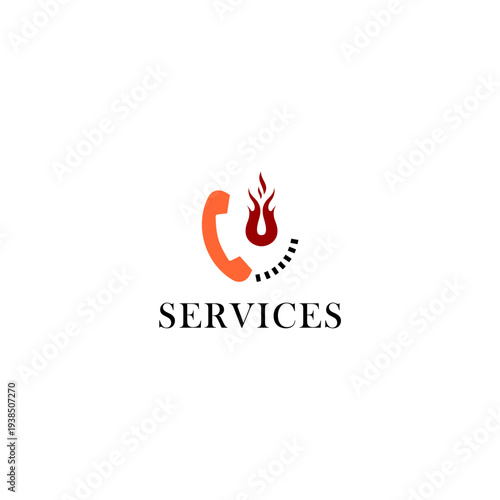 Hotline Services Icon simple modern