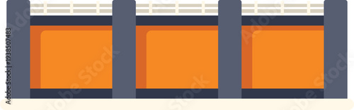 Temporary construction barrier creating division and ensuring safety