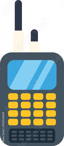 Portable radio transceiver with antenna and display for remote interaction