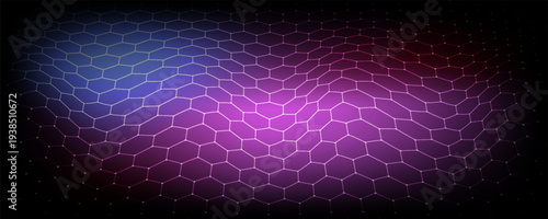 Futuristic hexagon vector illustration. Futuristic hexagon vector illustration. HUD element. Technology concept. 3d landscape. Big data. Ppt webinar presentation bg for banner template.