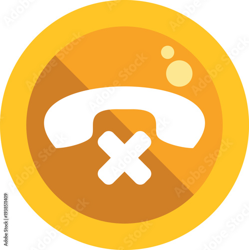 Missed call icon displaying communication failure or unavailable contact