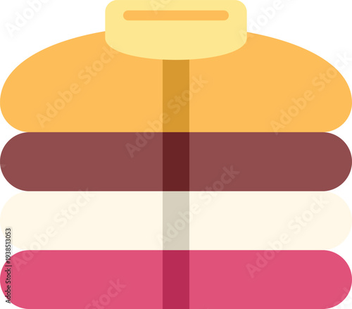 Stack of neatly folded clothes with a collar visible on top, showcasing organization