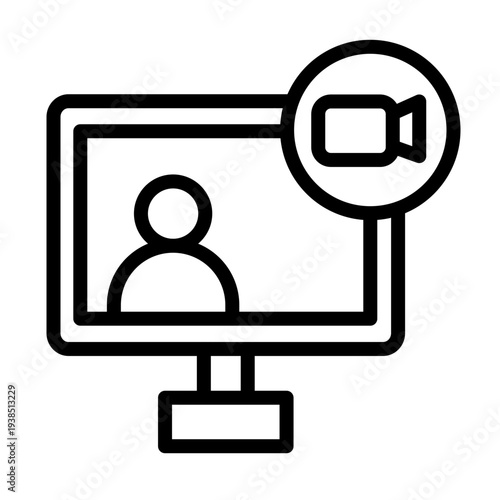 Video Conferencing Vector Icon