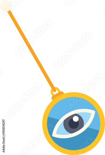 Pendulum with an eye on it for hypnosis and subconscious therapy