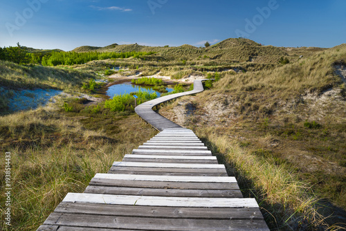 Bohlenweg und Dünen auf Amrum 