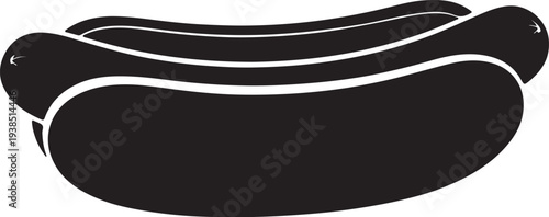 Black saddle silhouette with white accents