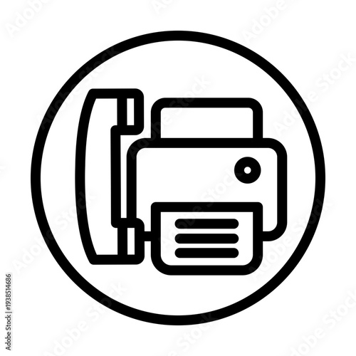Fax Machine Vector Icon