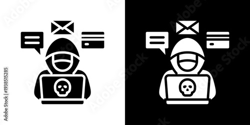 Social Engineering Icon Set Vector Collection Isolated In Black And White