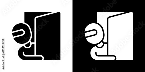 Backdoor Icon Set Vector Collection Isolated In Black And White